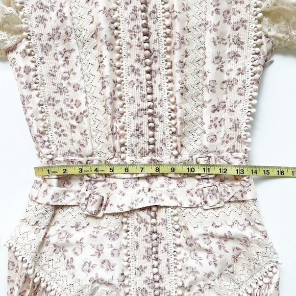 Zimmermann Sabotage Shirt Dress Floral Silk Mini Dress Size AU 1 US 6 NEW - Picture 13 of 14